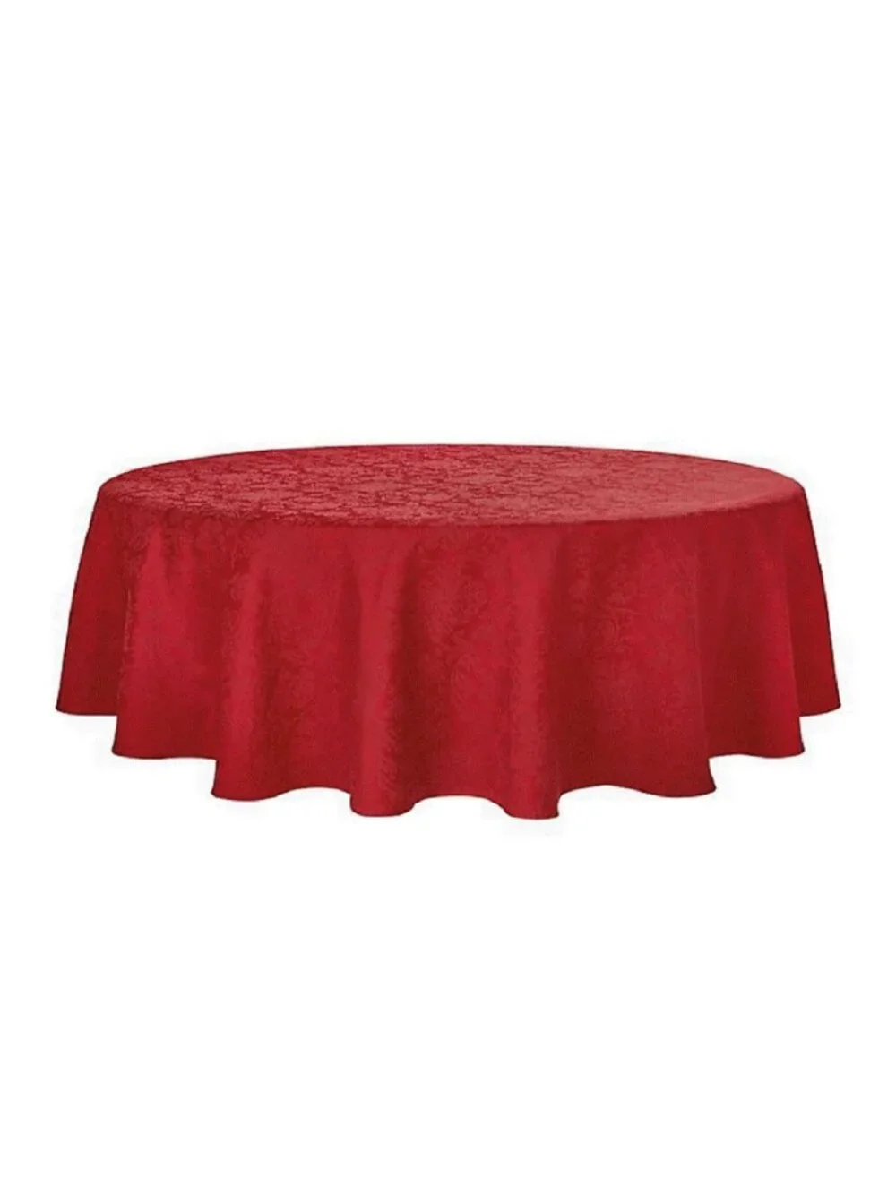 new Holiday Medley RED Damask Fabric 52x70 inch OVAL Tablecloth (Seats 4 to 6)